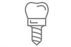 иконка зуб имплант серый